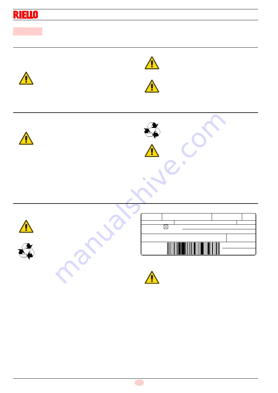 Riello RS 64/E MZ Installation, Use And Maintenance Instructions Download Page 22