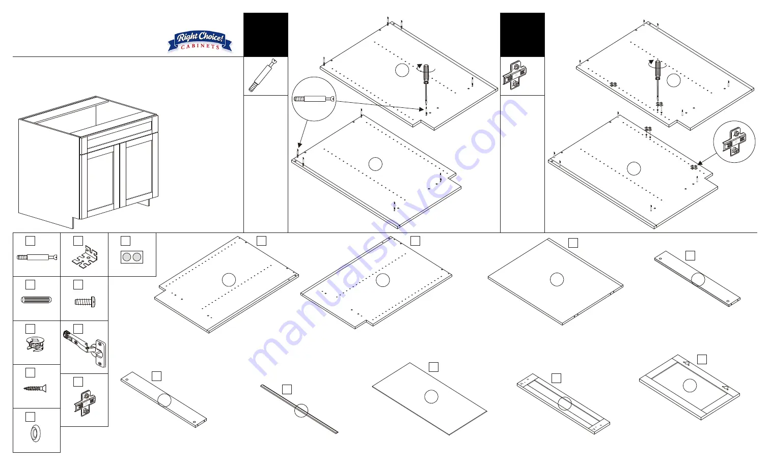 Right Choice Cabinets BASESINK36 Assembly Instructions Download Page 1