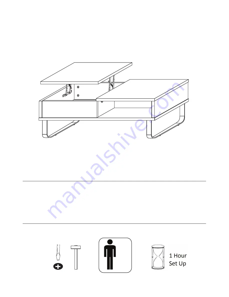 Right Deals UK ASPEN LIFT UP COFFEE TABLE Скачать руководство пользователя страница 1