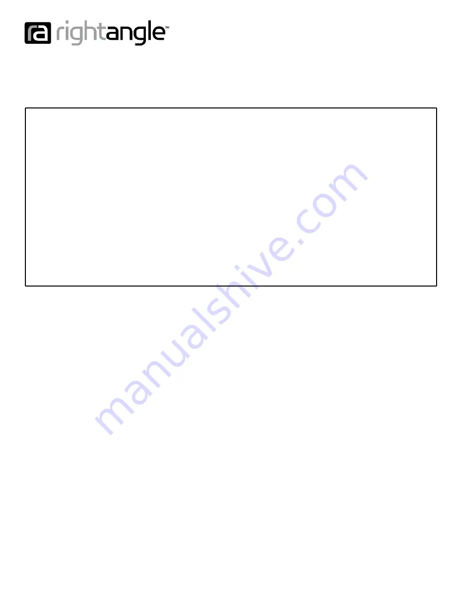 RightAngle Eficiente LT Assembly And Operation Instructions Manual Download Page 8