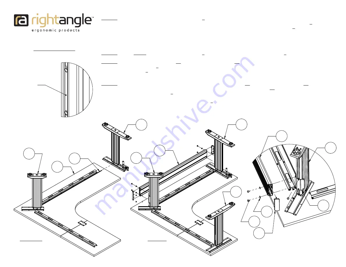 RightAngle NewCrank 3-LEG CRANK HEIGHT ADJUSTABLE WORKSTATION Скачать руководство пользователя страница 2