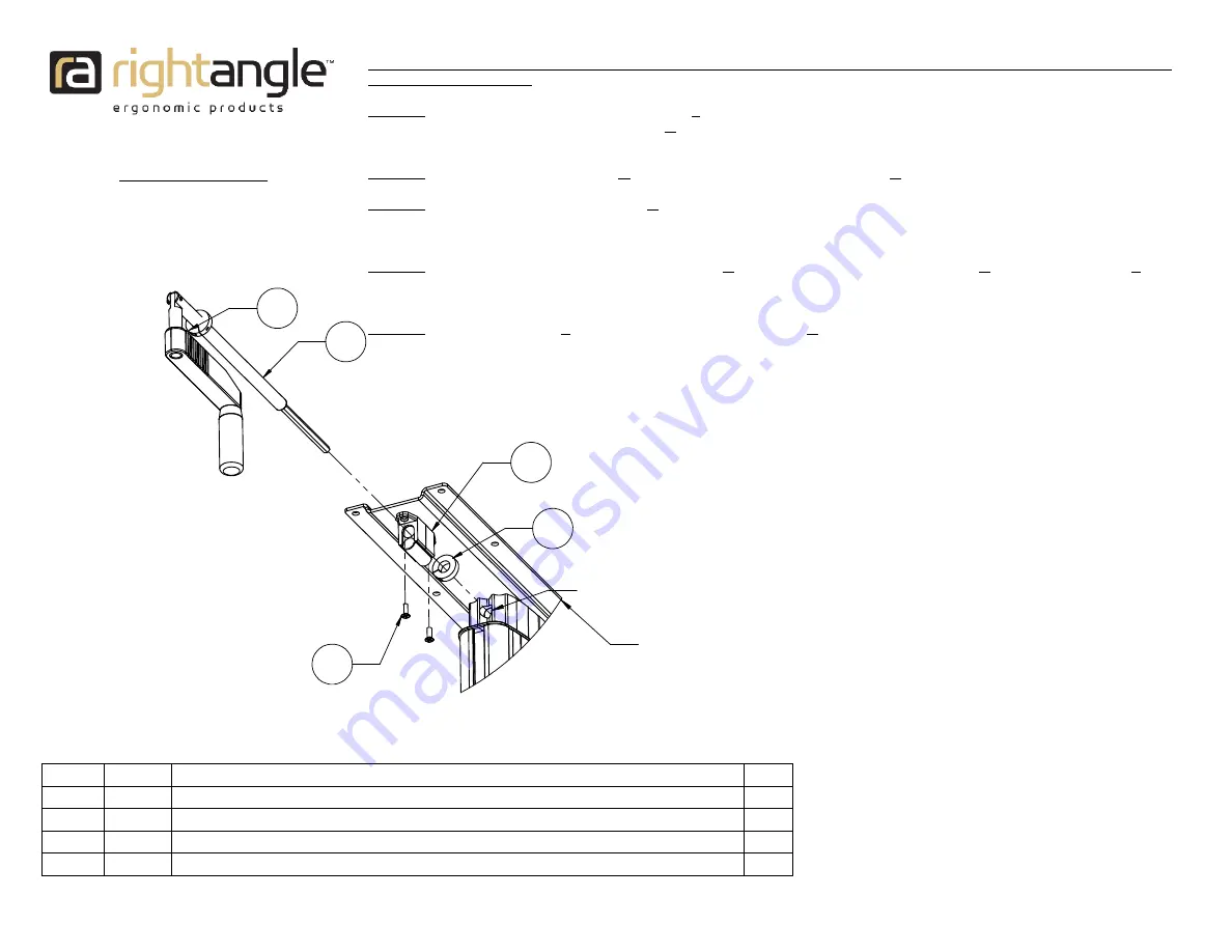 RightAngle NewCrank 3-LEG CRANK HEIGHT ADJUSTABLE WORKSTATION Скачать руководство пользователя страница 4