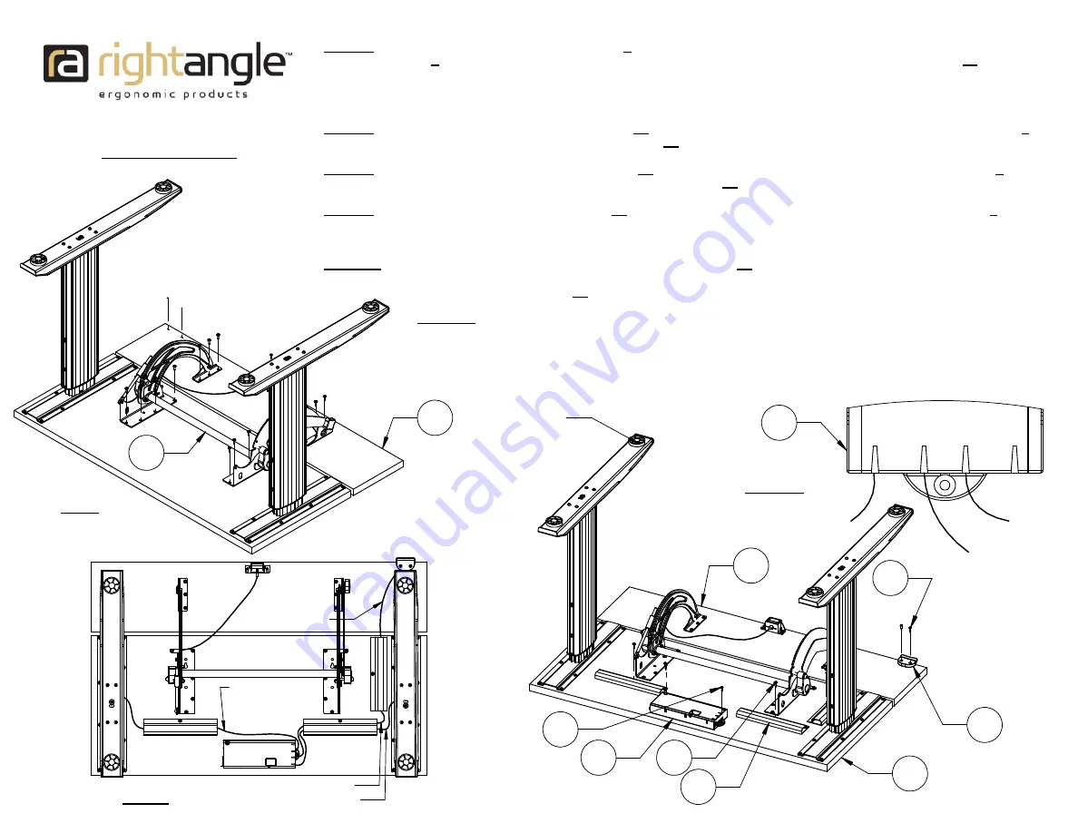 RightAngle NewHeights SPLIT WORKSURFACE ELECTRIC HEIGHT ADJUSTABLE WORKSTATION Assembly Instructions Download Page 2