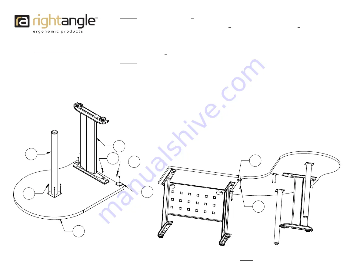 RightAngle R-STYLE PLAN 1 WORKSTATION Assembly Instructions Download Page 2