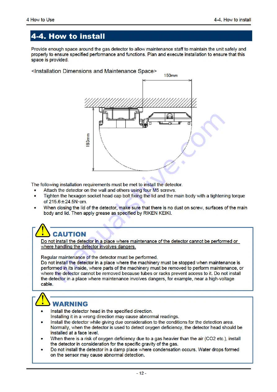 Riken Keiki GD-1DOXi Operating Manual Download Page 14