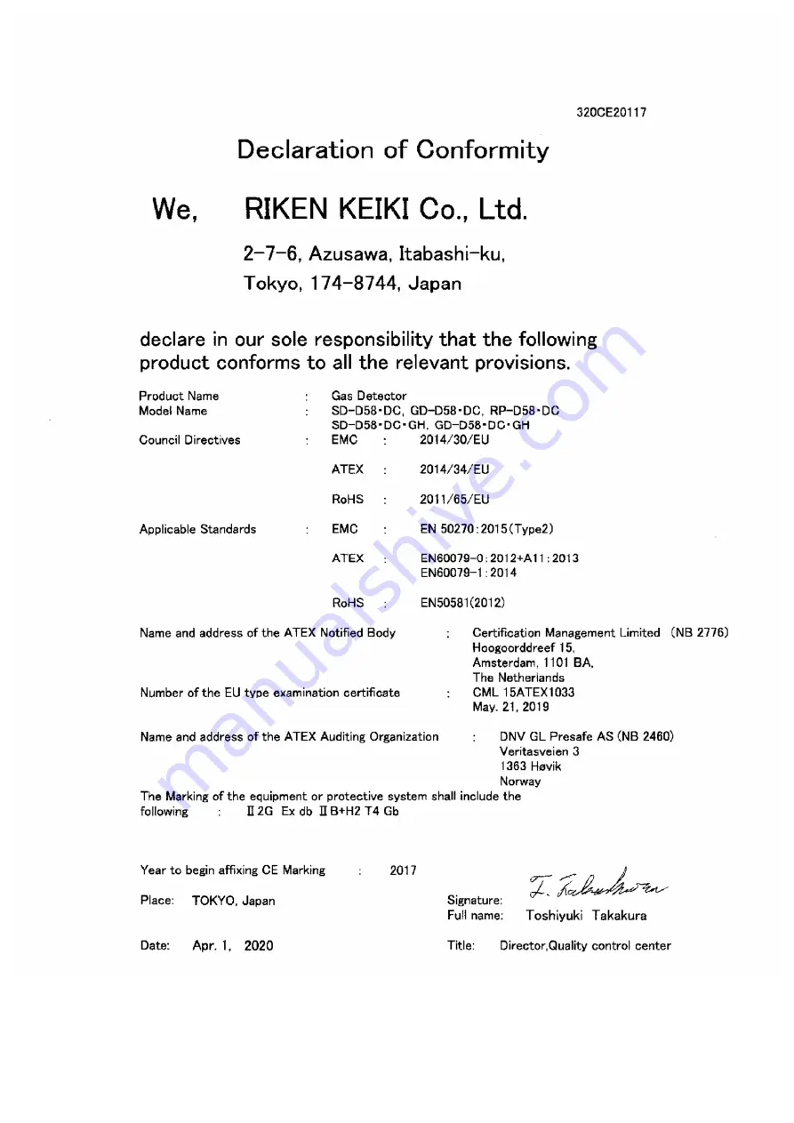 Riken Keiki RP-D58 AC Скачать руководство пользователя страница 51