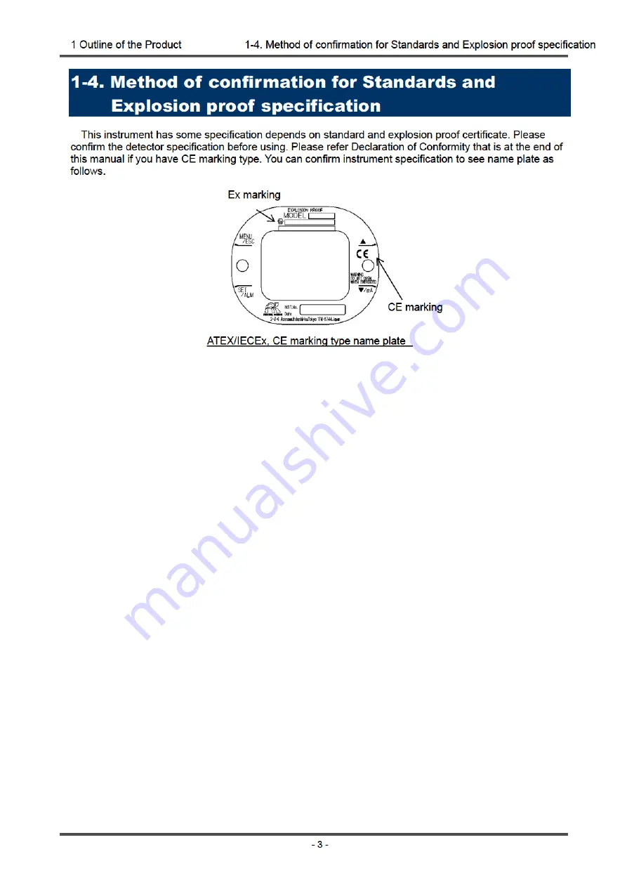 Riken Keiki SD-1DOX Operating Manual Download Page 5