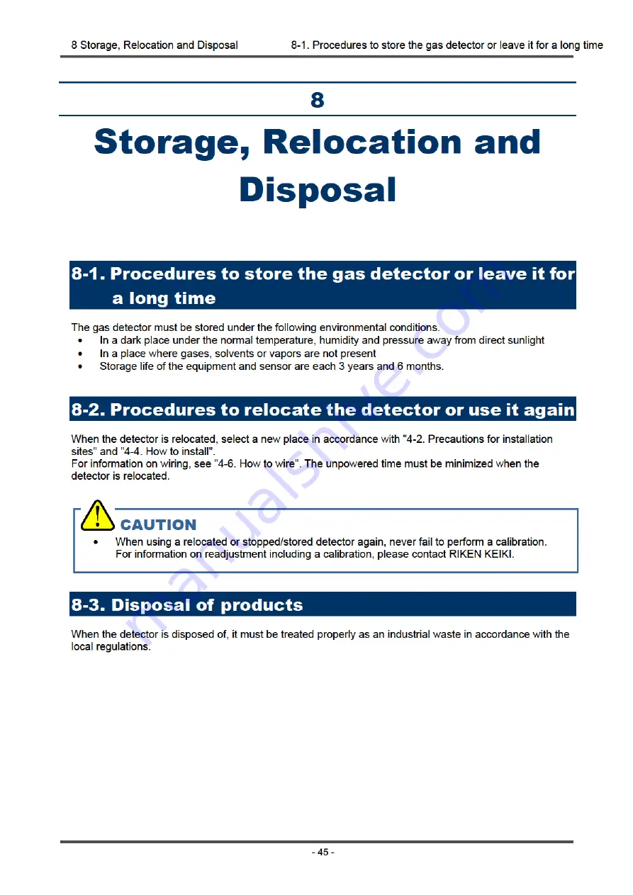 Riken Keiki SD-1DOX Operating Manual Download Page 47