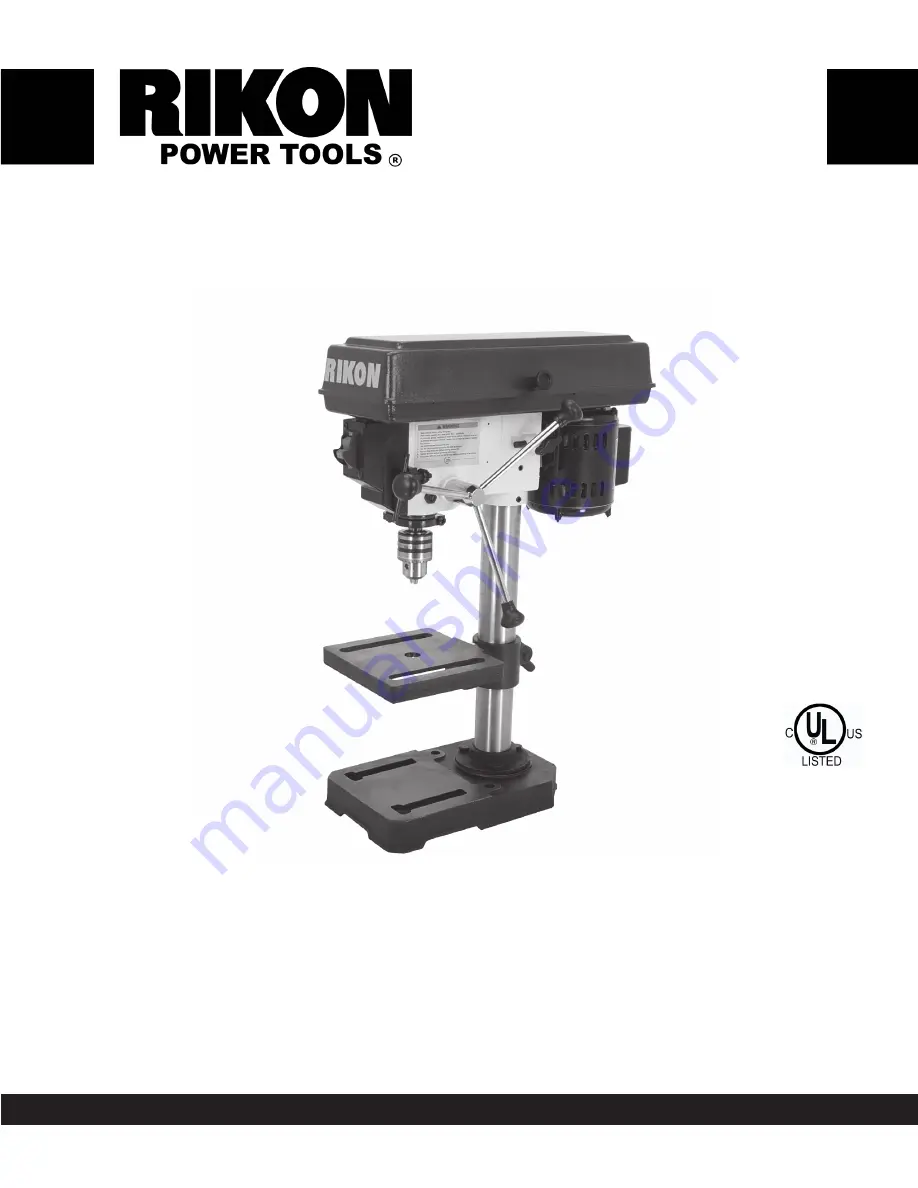 Rikon Power Tools 30-100 Operator'S Manual Download Page 1