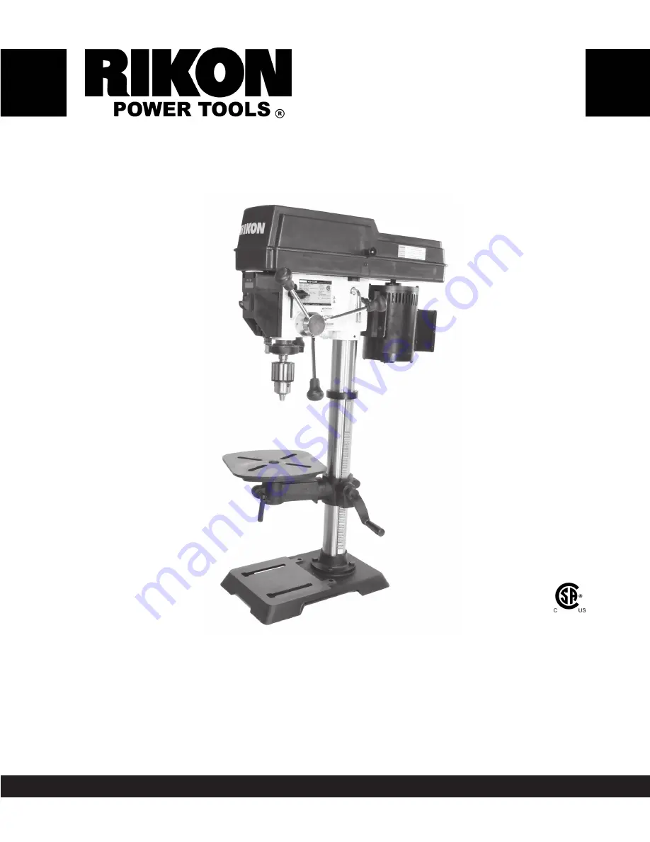 Rikon Power Tools 30-212VS Operator'S Manual Download Page 1