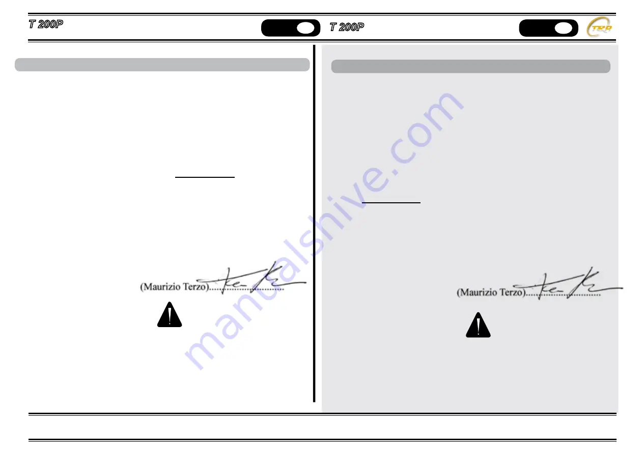 Riland T 200P Operating Manual Download Page 5