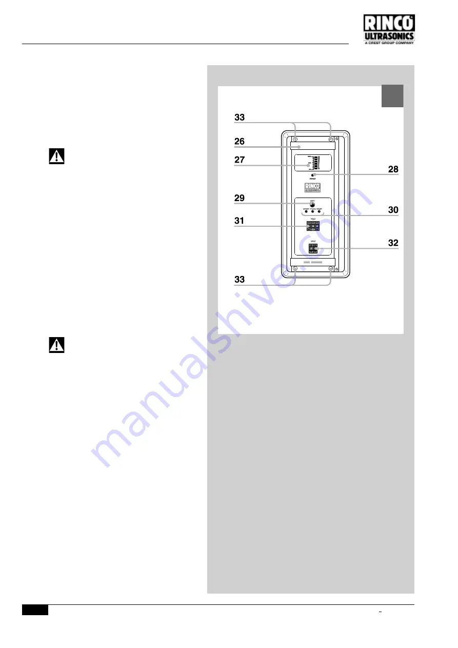 RINCO ULTRASONICS AG HW35-3 Operating Manual Download Page 26