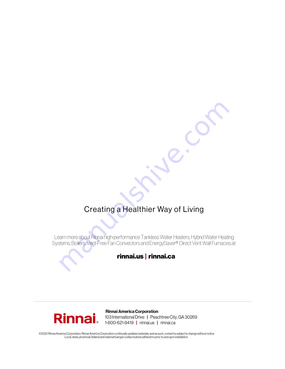 Rinnai Demand Duo CHS13080HiN Installation And Operation Manual Download Page 56