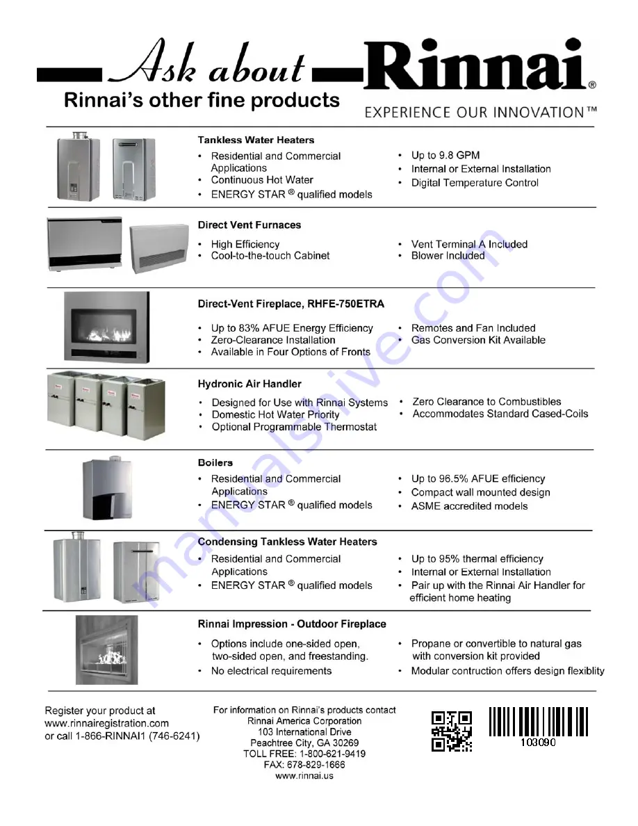 Rinnai ENERGYSAVER EX08C Operation And Installation Manual Download Page 80