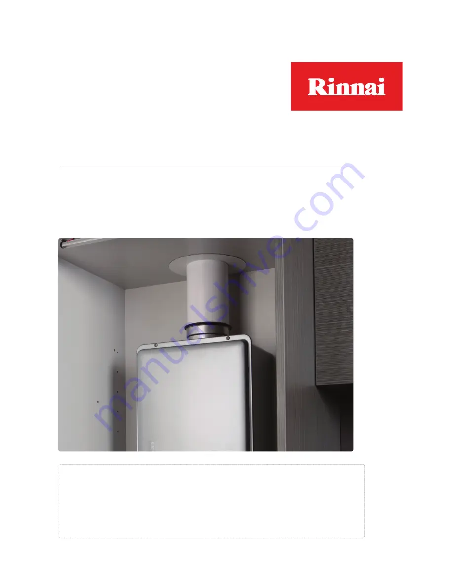 Rinnai HD200i Installation Manual Download Page 1