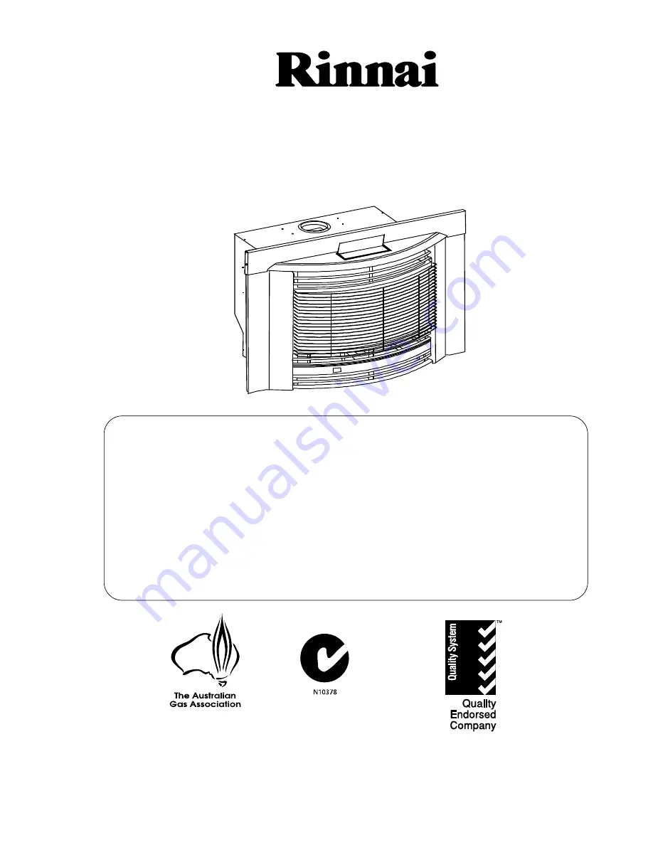 Rinnai INBUILT ROYALE - ETR Скачать руководство пользователя страница 1