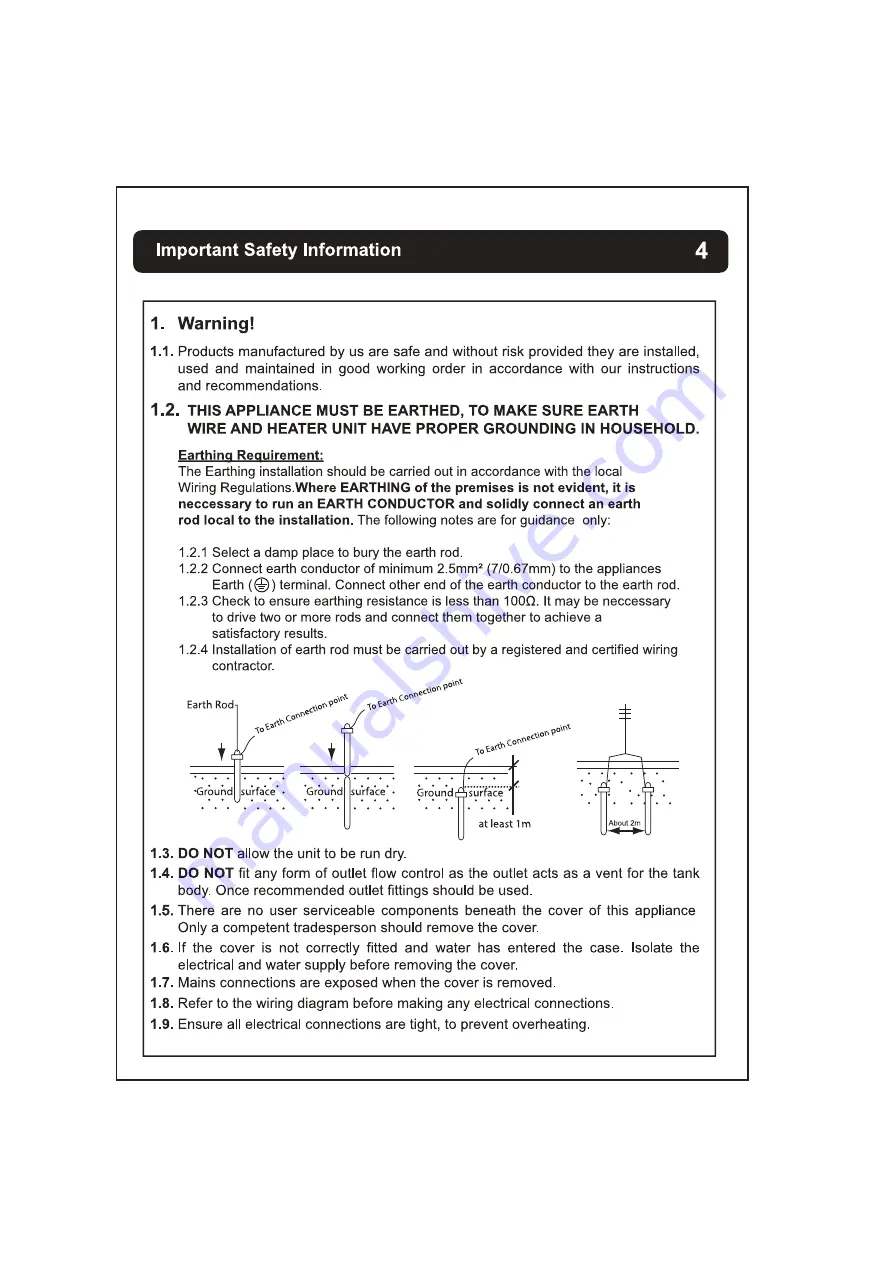 Rinnai REI-A330DP Instructions For Use, Installation, And Connection Download Page 4