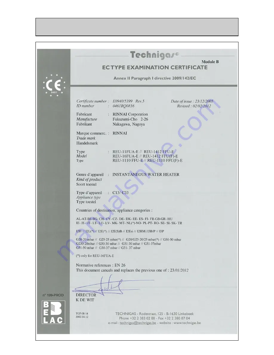 Rinnai REU-1110FFU(F)-E Скачать руководство пользователя страница 37