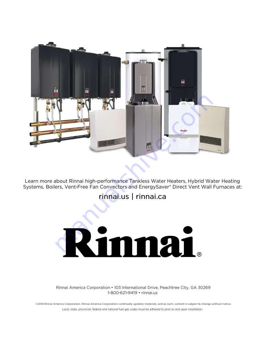 Rinnai REU-N2024FF-US Скачать руководство пользователя страница 76