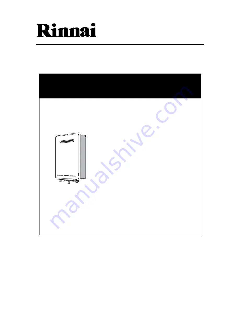 Rinnai REU-VR2426WS Solar 26 Service Manual Download Page 1