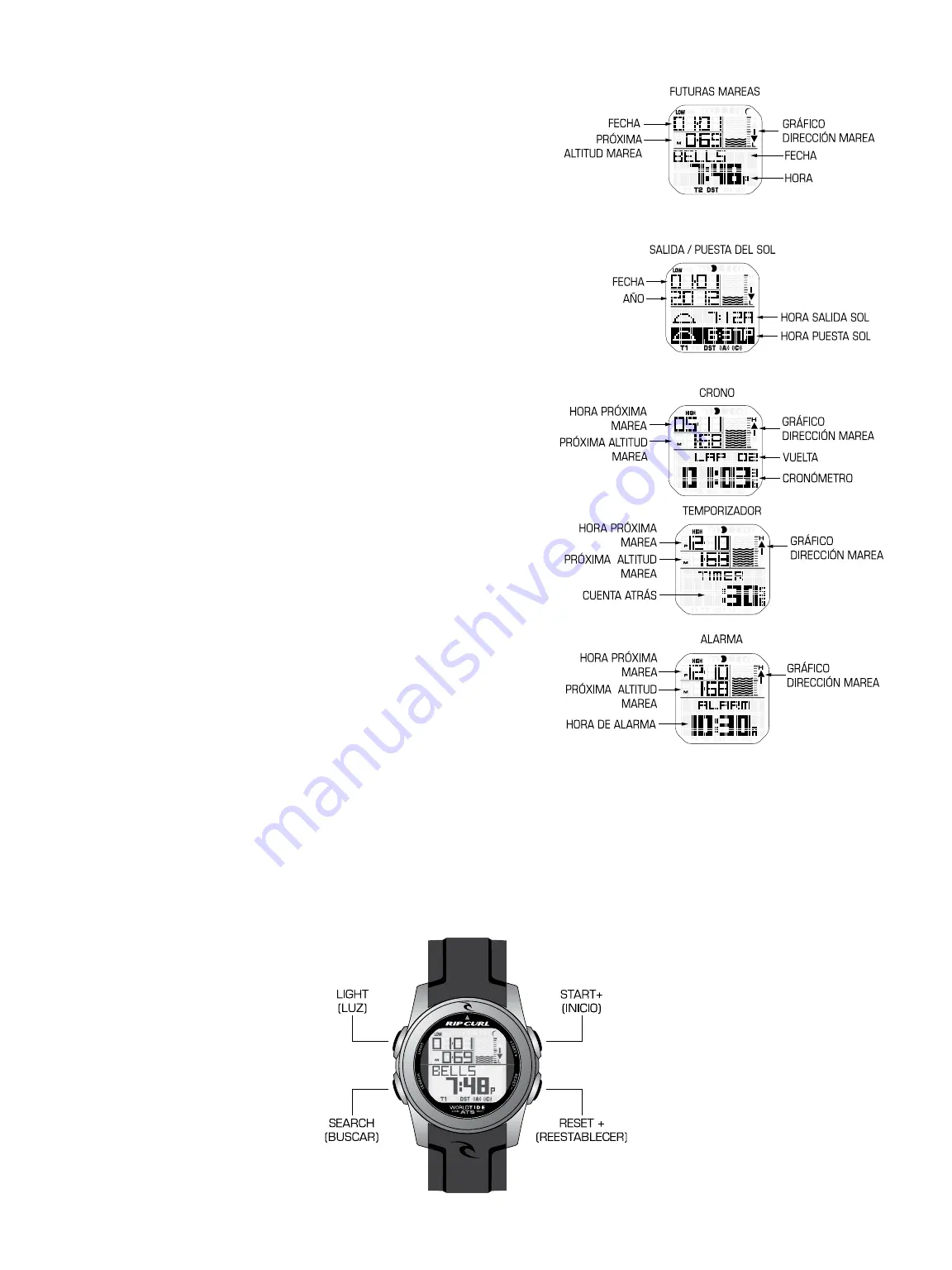 Rip curl World Tide & Time Manual Download Page 21