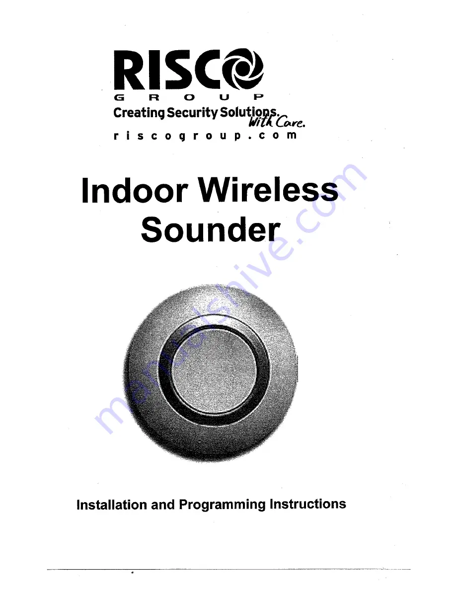 Risco RWS42043300A Installation And Programming Instructions Download Page 1