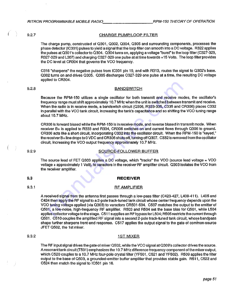 Ritron RPM-150 Maintenance/Repair/Operating Manual Download Page 58