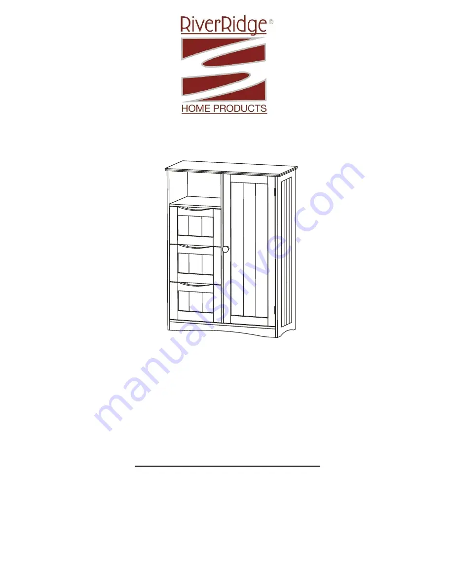 RiverRidge ASHLAND SINGLE DOOR / 3 DRAWER CABINET Assembly Instructions Manual Download Page 1