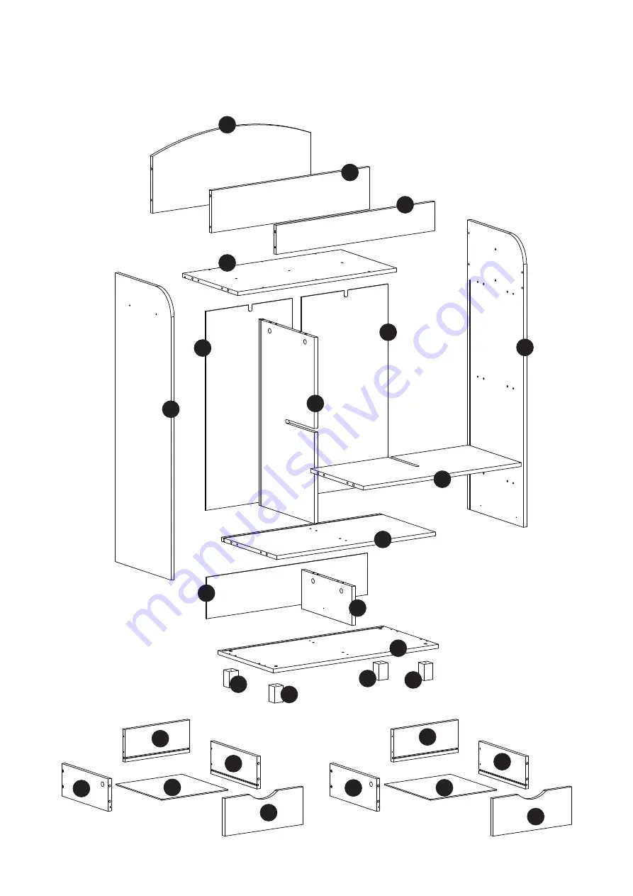 RiverRidge Kids Cubby 02-162 Assembly Instructions Manual Download Page 3