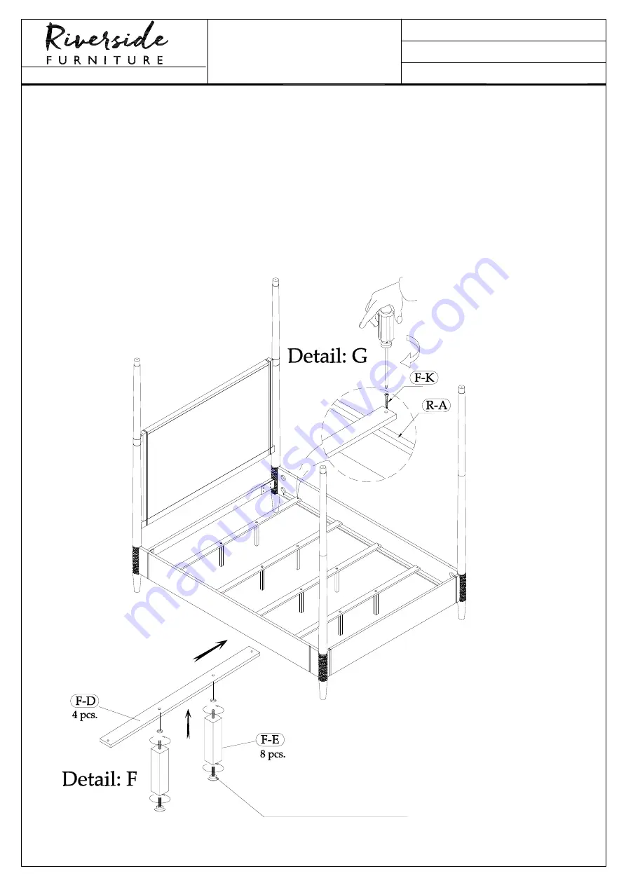 Riverside Furniture Joelle King Bed Скачать руководство пользователя страница 5