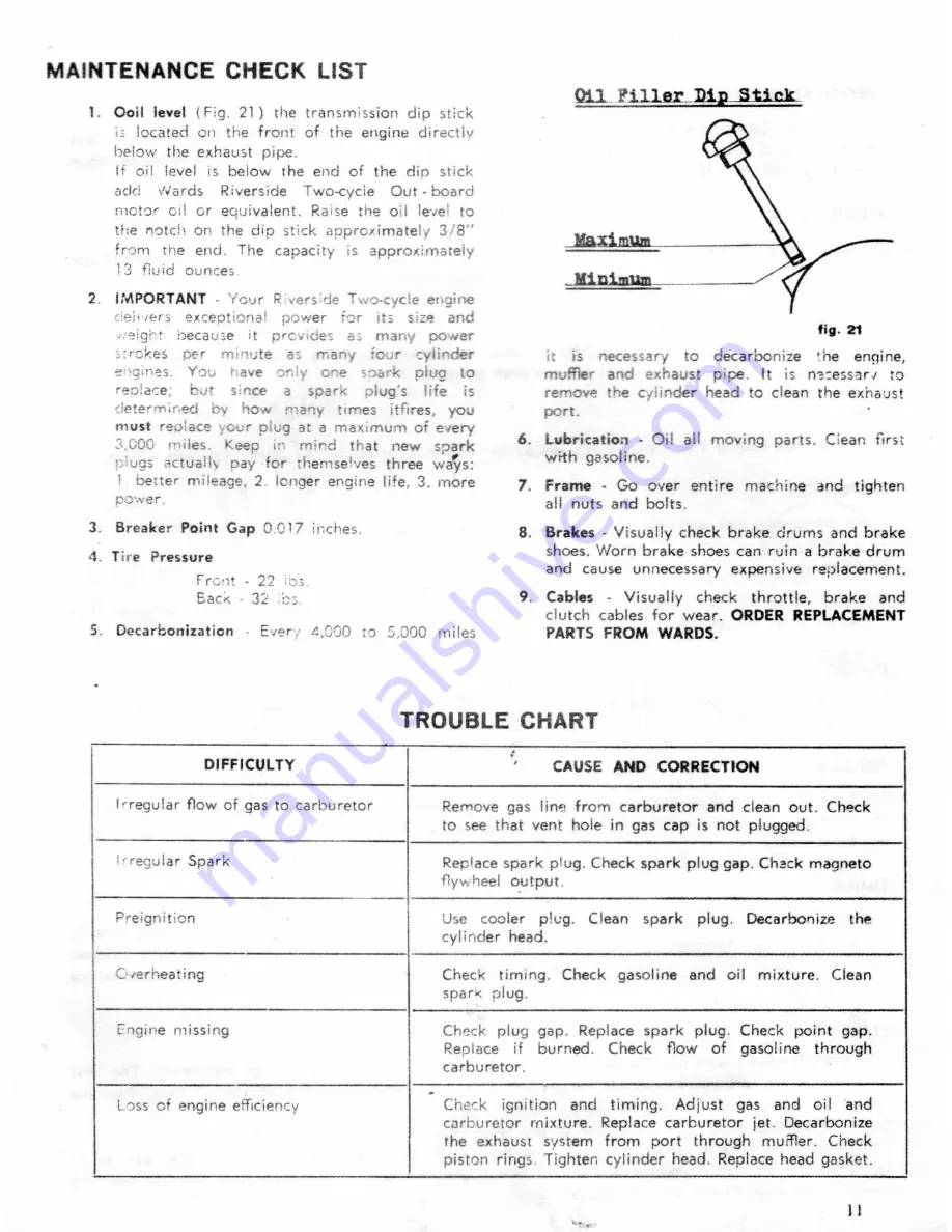 Riverside FFA-14003 Owner'S Manual Download Page 11