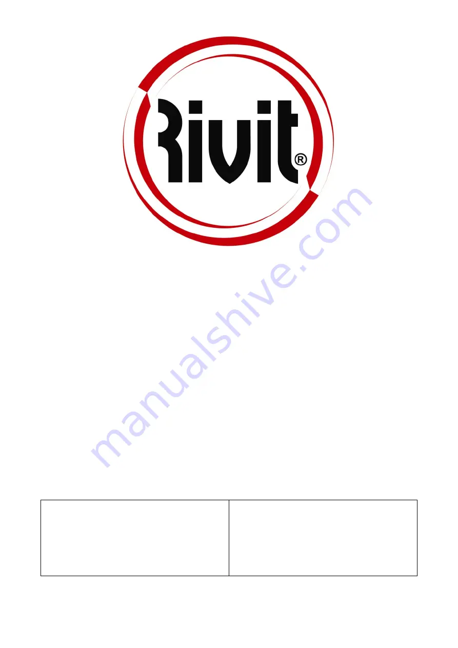 RIVIT 3008000 Instruction Manual Download Page 1