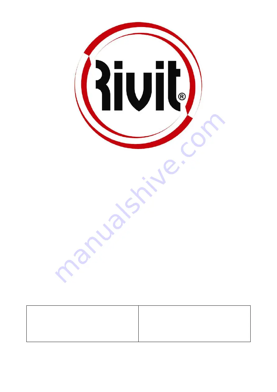 RIVIT 3187100 Instruction Manual Download Page 1