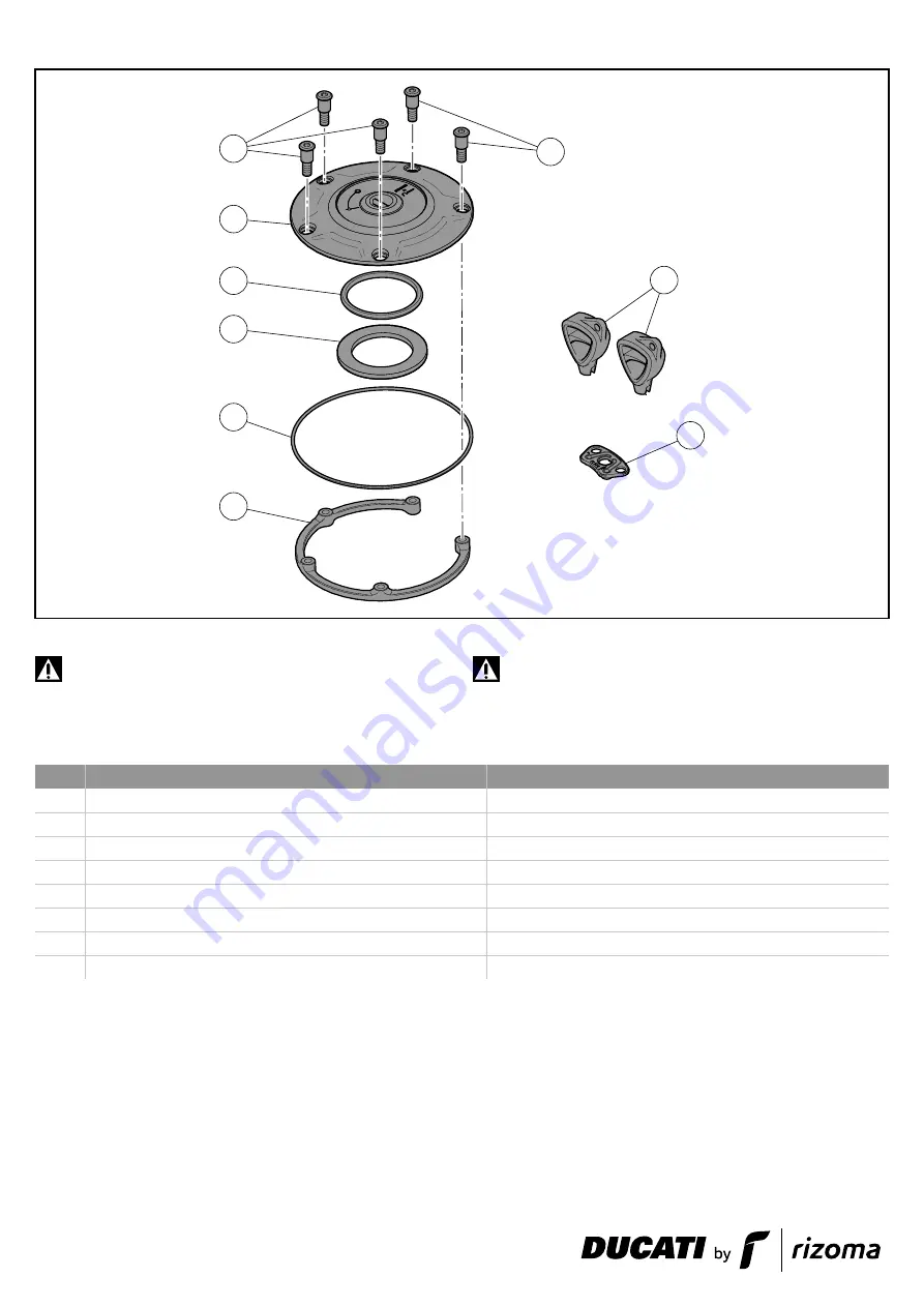 rizoma DUCATI 97780051AA Manual Download Page 2