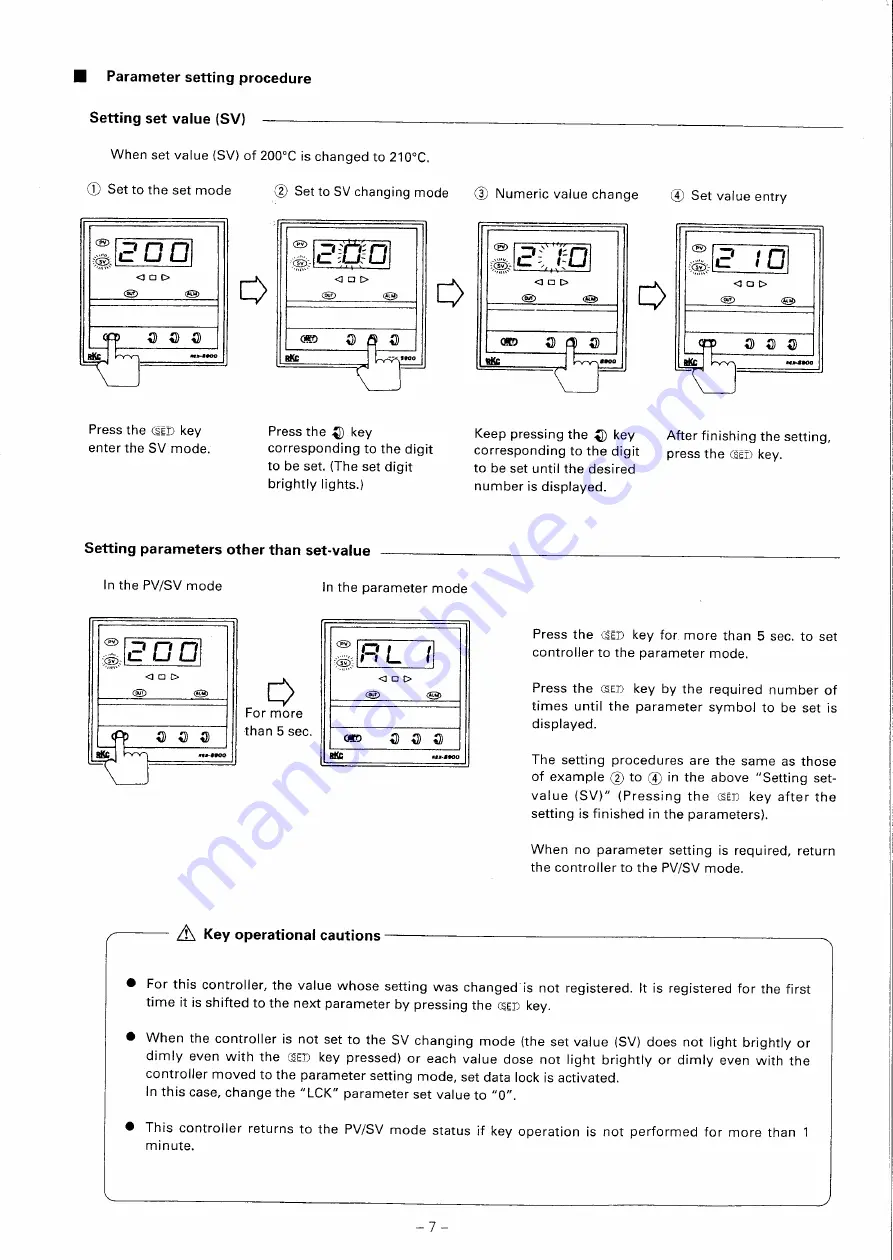 RKC INSTRUMENT REX-S100 Instruction Manual Download Page 7