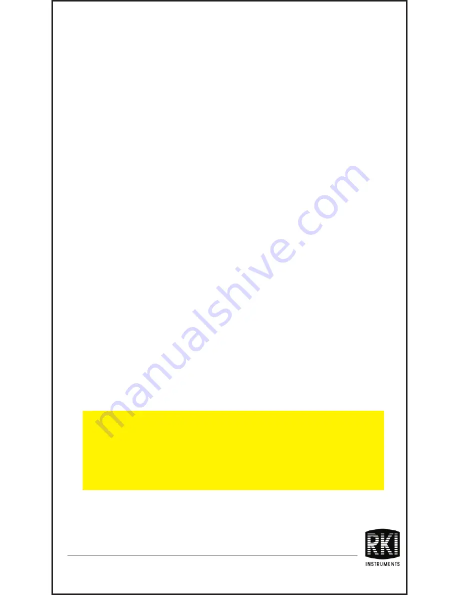 RKI Instruments GX-2003 Operator'S Manual Download Page 2