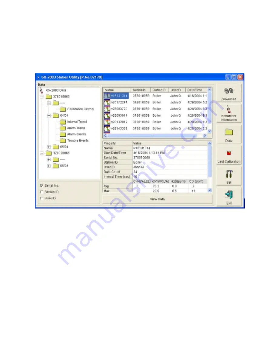 RKI Instruments GX-2003 Operator'S Manual Download Page 110