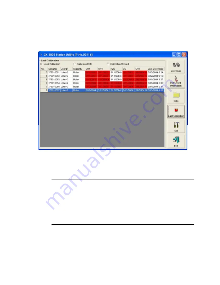 RKI Instruments GX-2003 Operator'S Manual Download Page 112