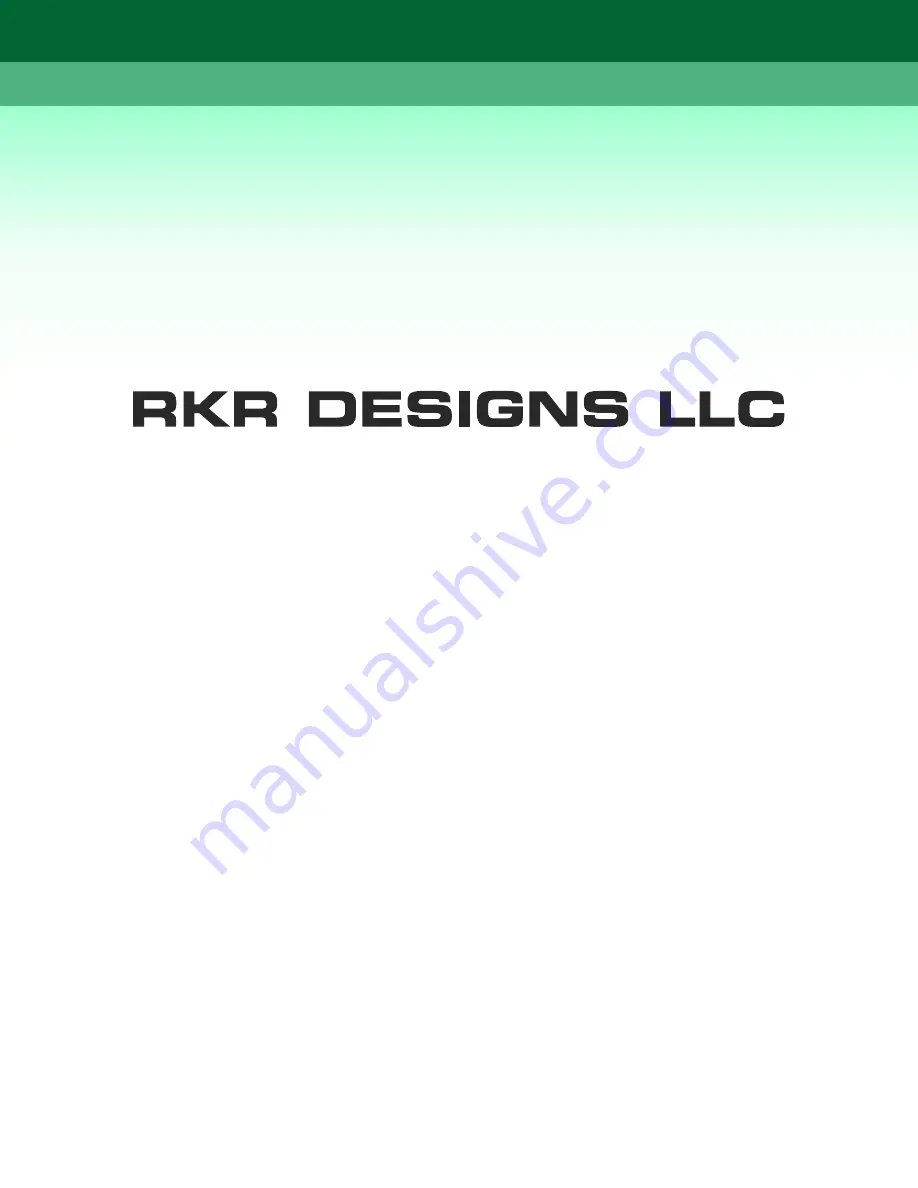 RKR Designs LLC Alpha 8410 User Manual Download Page 1