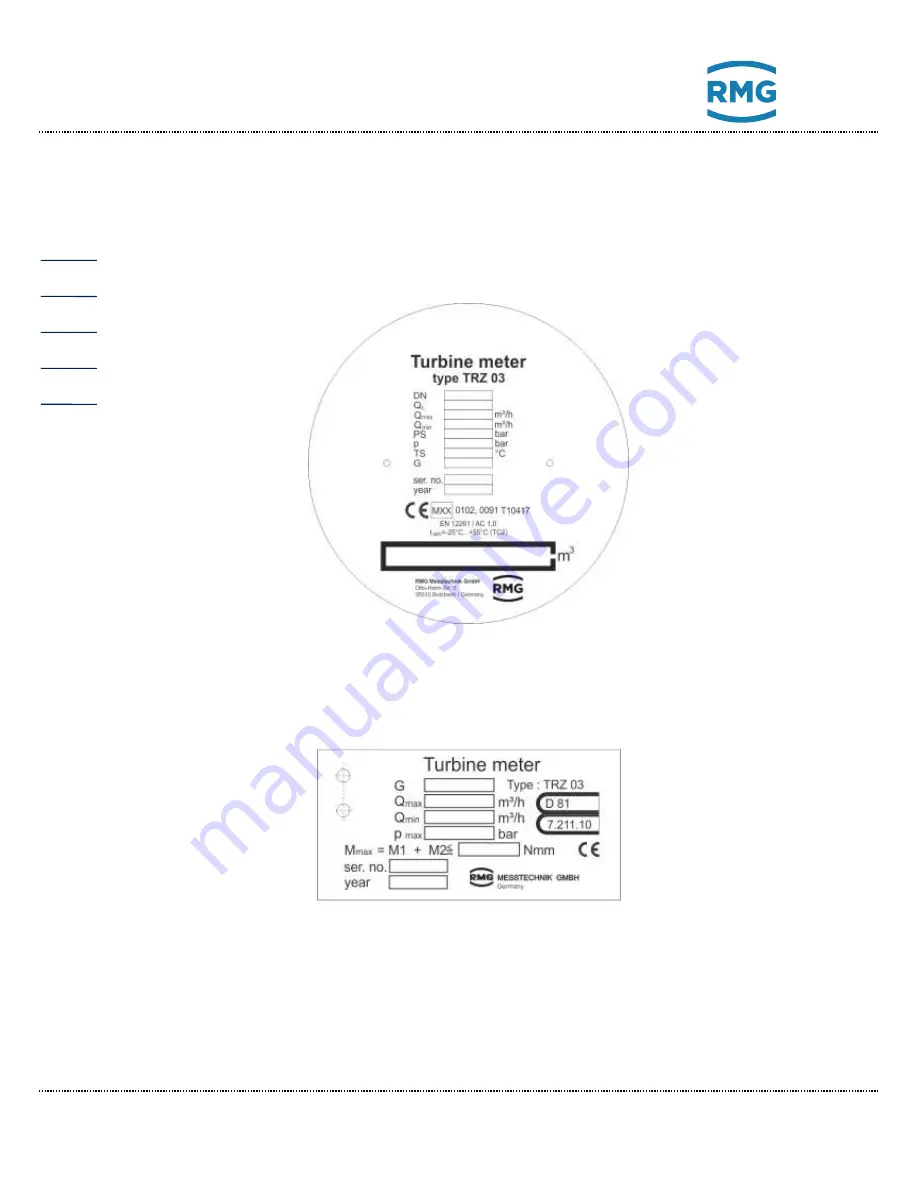 RMG TRZ 03 Operating Instructions Manual Download Page 64