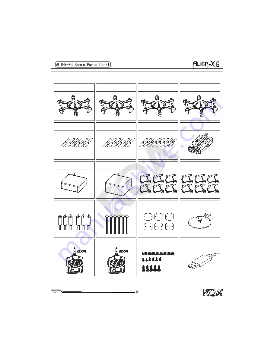 ROA HOBBY Alien-X6 Instruction Manual Download Page 10