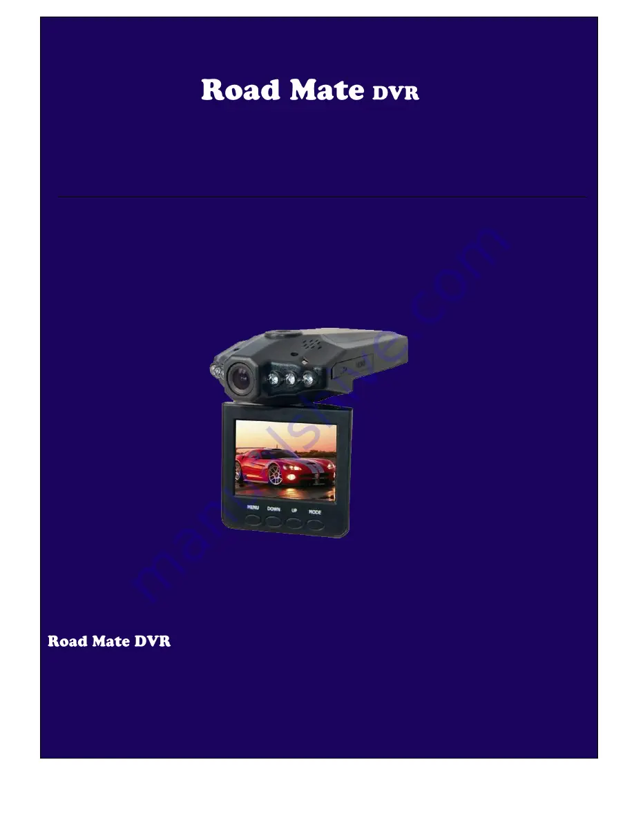 Road Mate DVR L-640 User Manual Download Page 1