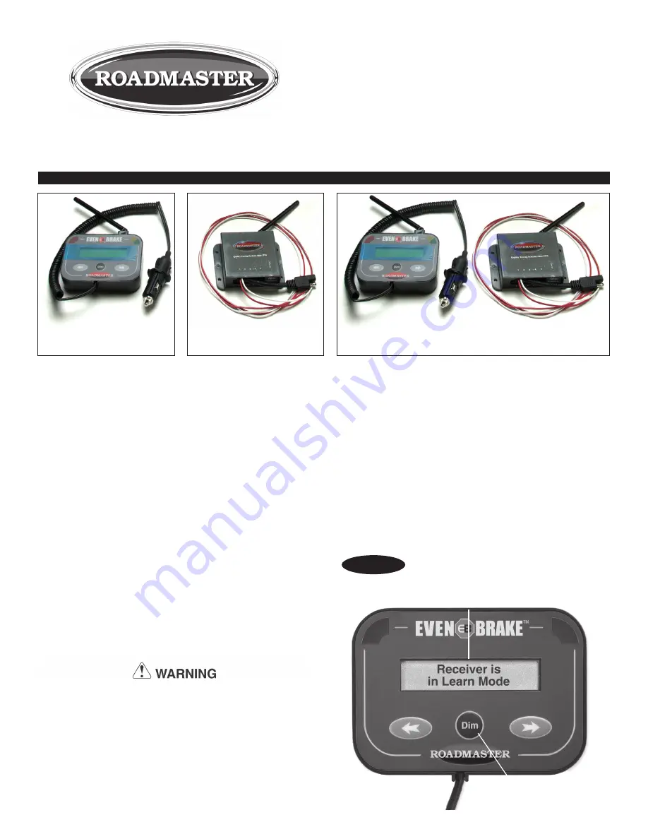 Roadmaster 9410 Kit Programming Instructions Download Page 1