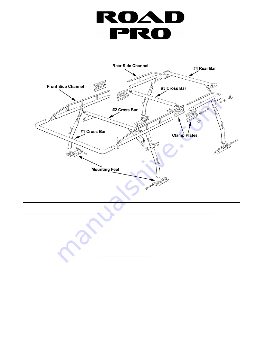 Roadpro Stainless Steel Truck Rack Скачать руководство пользователя страница 1