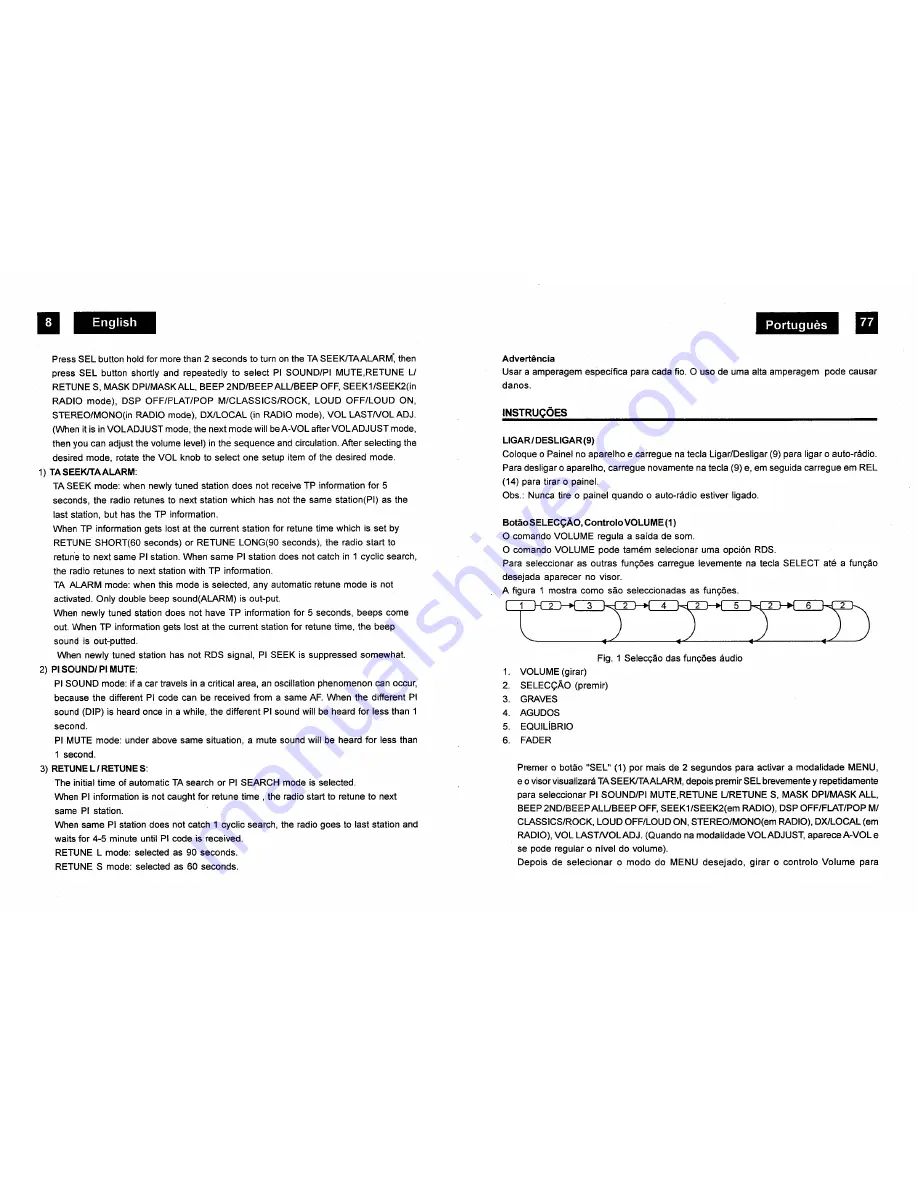 Roadstar CD-808MP/FM Instruction Manual Download Page 10