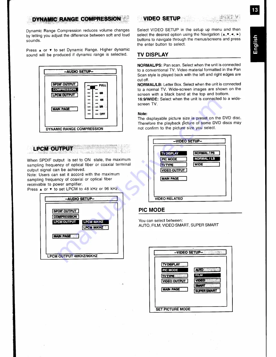 Roadstar DVD-2017H Instruction Manual Download Page 13