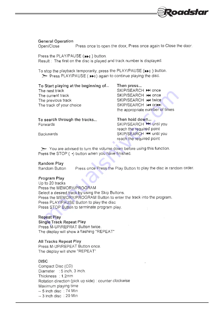 Roadstar RCR-3526RC Service Manual Download Page 19