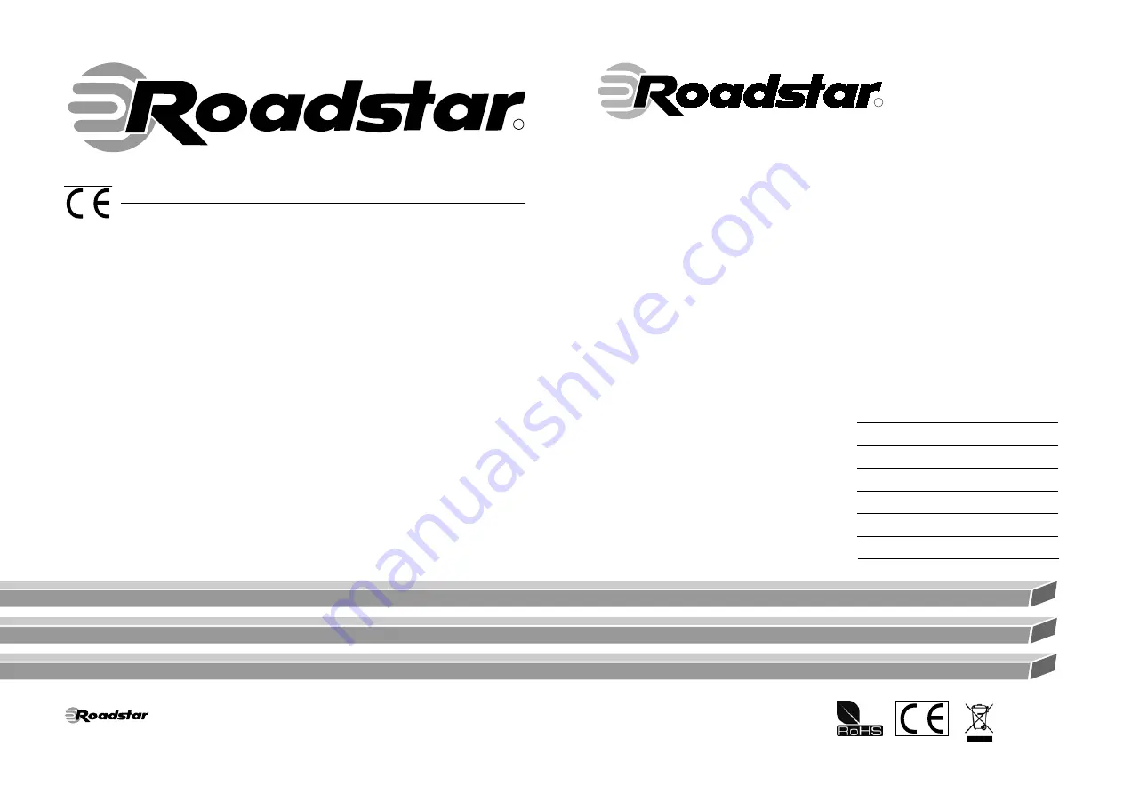 Roadstar RU-285BT Instruction Manual Download Page 1