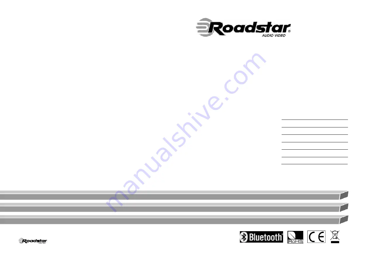 Roadstar SPK-200BT/WH Instruction Manual Download Page 1