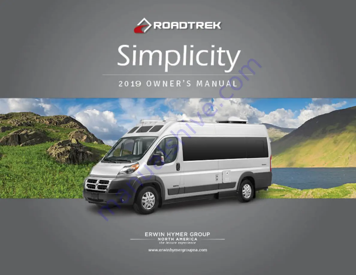 Roadtrek Simplicity 2019 Owner'S Manual Download Page 1